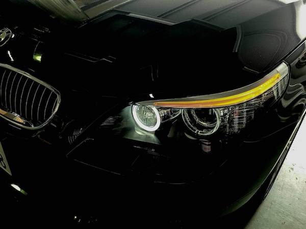 BMW5シリーズE60　ヘッドライトイカリングLED化